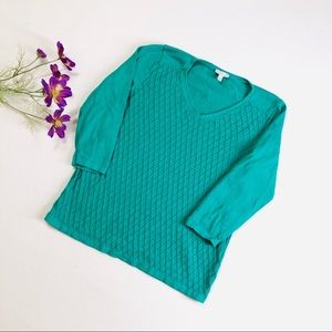 Talbots 3/4 Sleeve Light Sweater EUC In Green SP